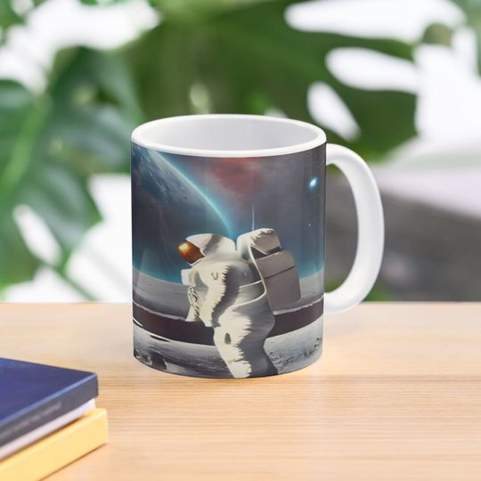 Detroit Lions on the Moon Coffee Mug