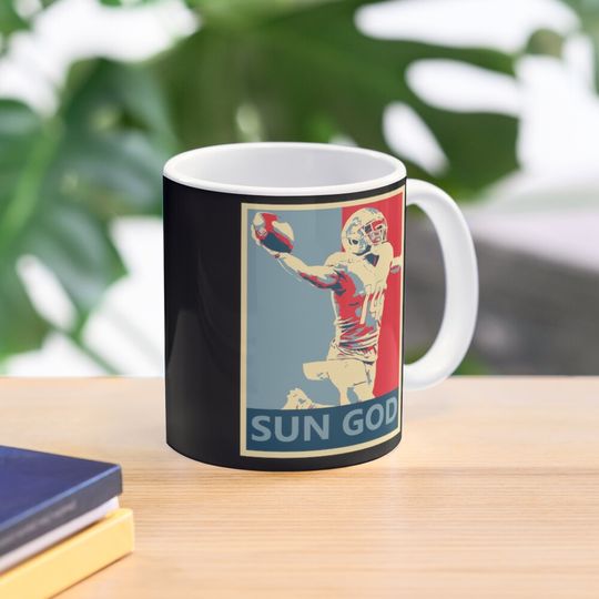Amon-Ra St. Brown Lions Sun God Campaign Poster Coffee Mug