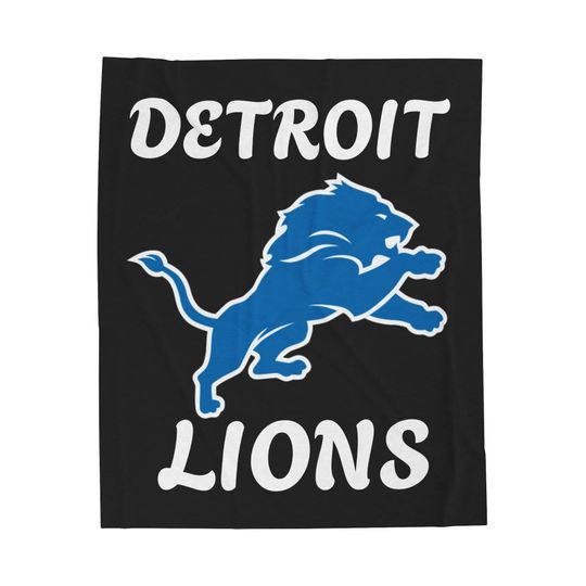 Detroit Lions football Velveteen Plush Blanket