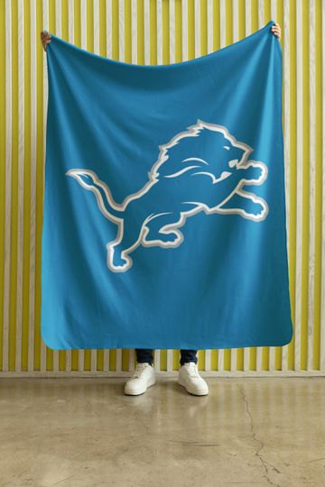 Detroit Lions Velveteen Plush Blanket - Ultra-Soft Cozy Throw for Game Days, Home Decor, Movie Nights, Tailgating, Gifts, or Bedroom