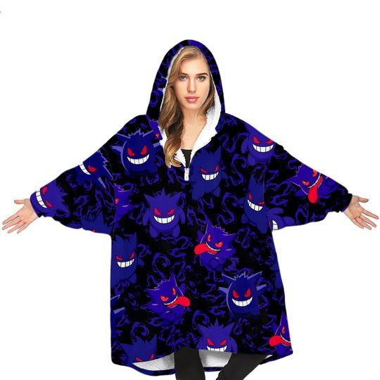 Cartoon Gengar Oversize Blanket Hoodie