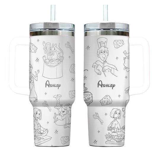 Custom Disney Ratatouille Tumbler, Personalized Name Tumbler Disney Tumbler 40oz