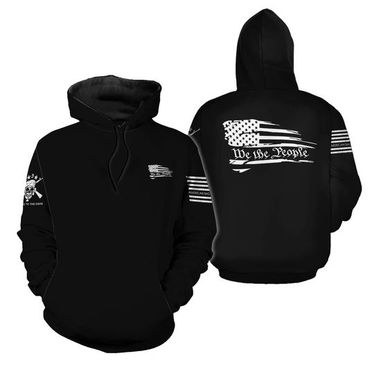 We the People American Flag Hoodie | we the People Flag | USA Flag | 1776 | Patriotic Hoodie