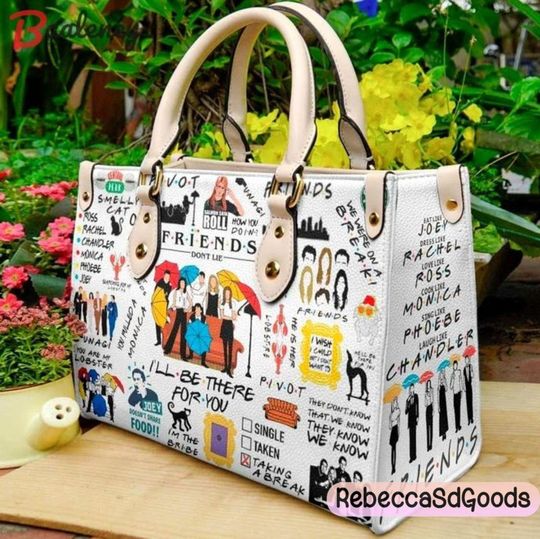 Friends TV Show Leather Handbag, Friends Woman Vintage Leather Handbag