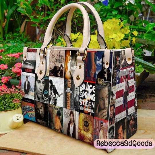 Bruce Springsteen Leather Handbag, Bruce Springsteen Woman Vintage Leather Handbag