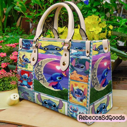 Discover Lilo and Stitch Disney Leather Handbag, Lilo Stitch Disney Woman Leather Handbag
