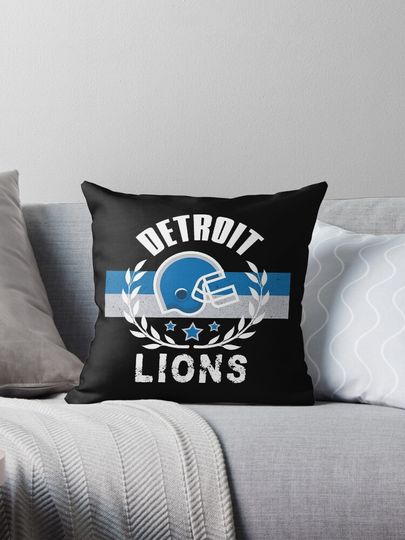 Detroit Lions Football Pillow