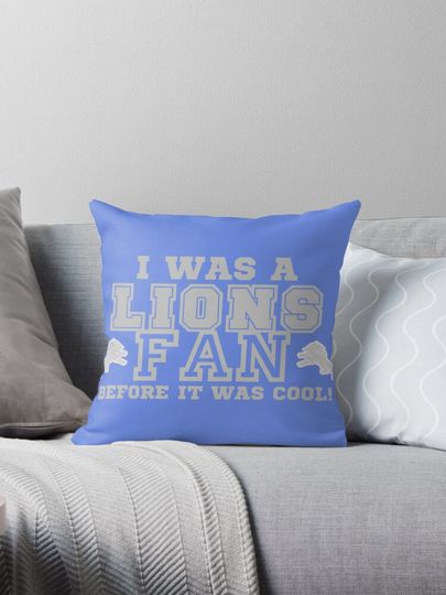 Detroit Lions fan before it was cool Pillow