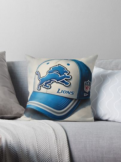 Detroit Lions Ball Cap Pillow
