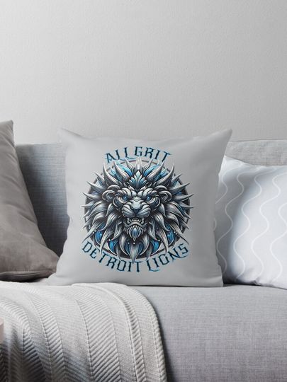 ALL GRIT DETROIT LIONS II Pillow