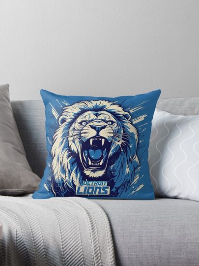 Detroit Lions Football Pillow