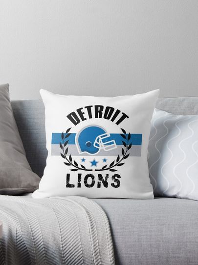 Detroit Lions Football Pillow