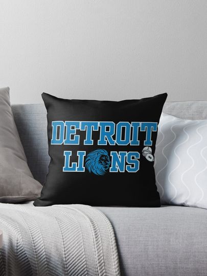 Detroit Lions football Football Perfect for football  Pillow
