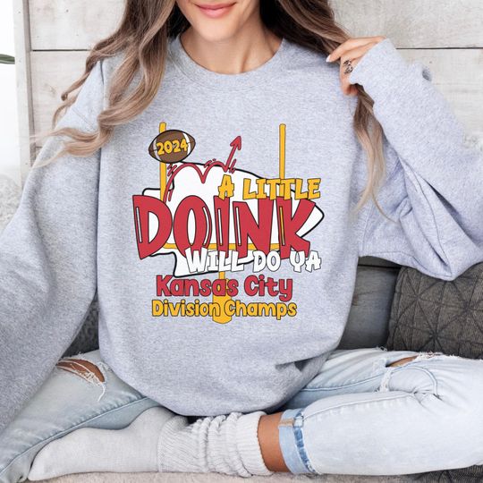 Kansas City Chiefs Football Division Champs Sweatshirt, Doink for the Division Design, Football Fan Gift, football Team Apparel, Love Football
