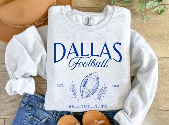 Vintage Dallas Football Sweatshirt, Dallas Football Crewneck, Dallas Football Game Sweatshirt, Texas Football Shirt, Dallas Texas