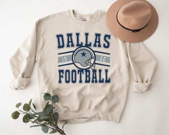 Vintage Dallas Cowboy Sweatshirt Retro Crewneck Throwback T-Shirt Hoodie Game Day Gift For Football Fan Apparel Clothing Sunday Texas