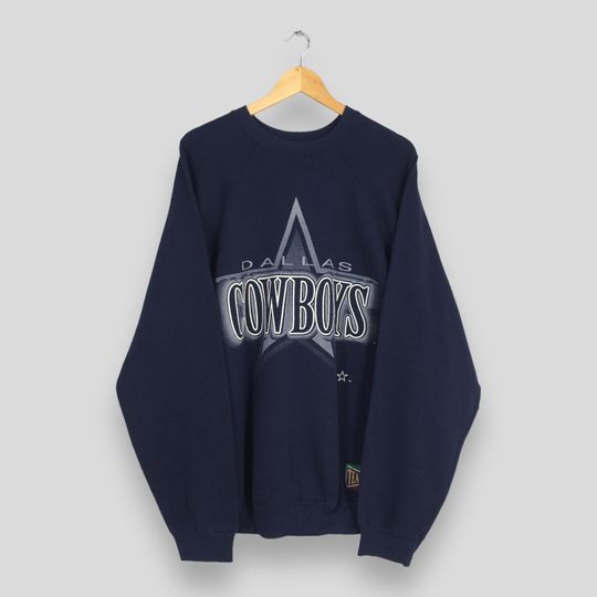 Vintage 90s Dallas Cowboys football Rugby Sweatshirt XLarge Dallas Cowboys Printed Crewneck Dallas Cowboys National Football Team Sweater Size XL