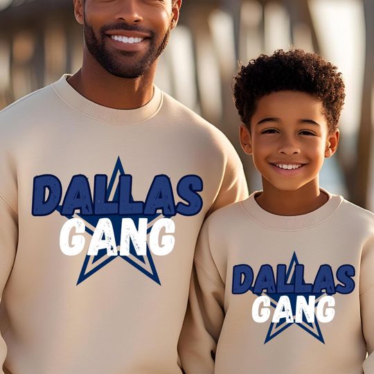 Dallas Cowboys Sweatshirt, Dallas Gang Crewneck, Cowboys Football Shirt, Super Bowl Fan Gift, Dallas Merch for Cowboys Fans, Dallas Gang Tee