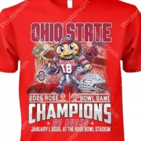 Ohio S Buckeyes 2025 Rose Bowl Game Champions Go Bucks Unisex