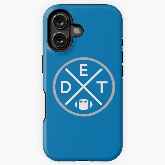 Retro Detroit Football Emblem Vintage DET iPhone Case