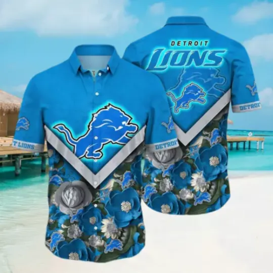 Detroit #2 Tropical Summer Hawaiian Shirt, Football Shirt, Summer Picnic