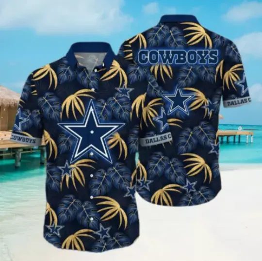 DALLAS Tropical Pride Hawaiian Shirt, Football Shirt, Summer Picnic