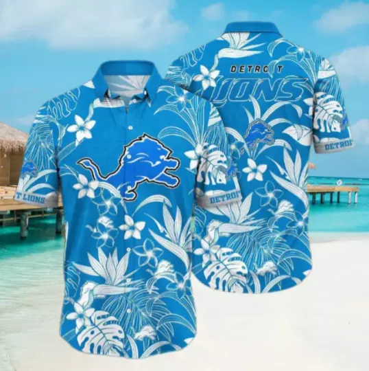 Detroit Tropical Pride Hawaiian Shirt, Football Shirt, Summer Picnic