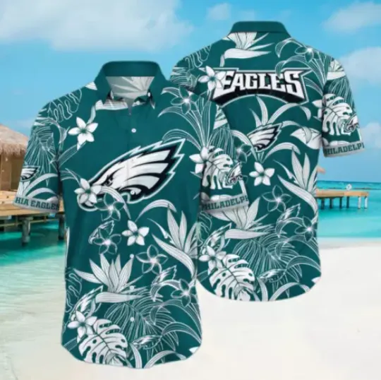 PHILADELPHIA - Tropical Pride Hawaiian Shirt, Football Shirt, Summer Picnic