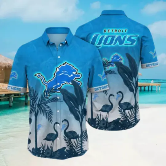 Detroit #1 Tropical Summer Hawaiian Shirt, Football Shirt, Summer Picnic