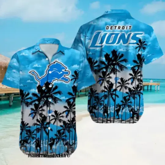 Detroit #3 Tropical Summer Hawaiian Shirt, Football Shirt, Summer Picnic