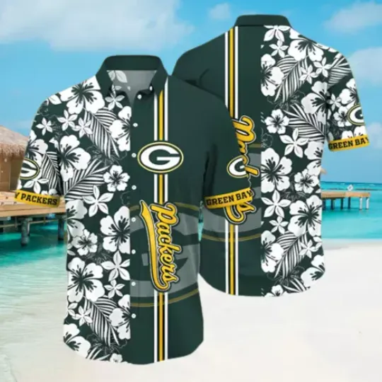 PACKERS Tropical Pride Hawaiian Shirt, Football Shirt, Summer Picnic