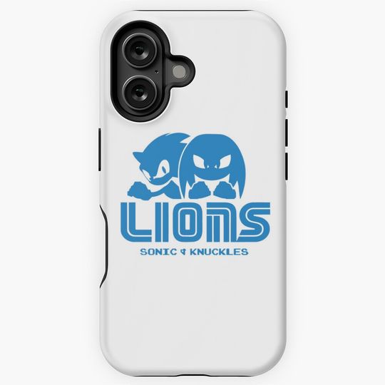 Lions Sonic & Knuckles Detroit Football iPhone Case