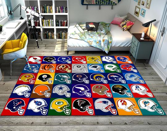 American Football Rug,Sport Rug,Cool Rugs,Kids Room Rug,  Hypebeast Rug, ,Unique Rug,Gift for Him