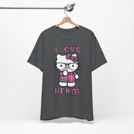 Nerdy Hello kitty Shirt - I LOVE NERDS 2000's Vintage - Emo Scene Style T-shirt