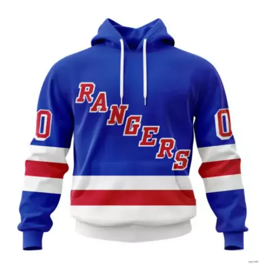 New York Rangers Personalized Home Kits Hoodie FullSize