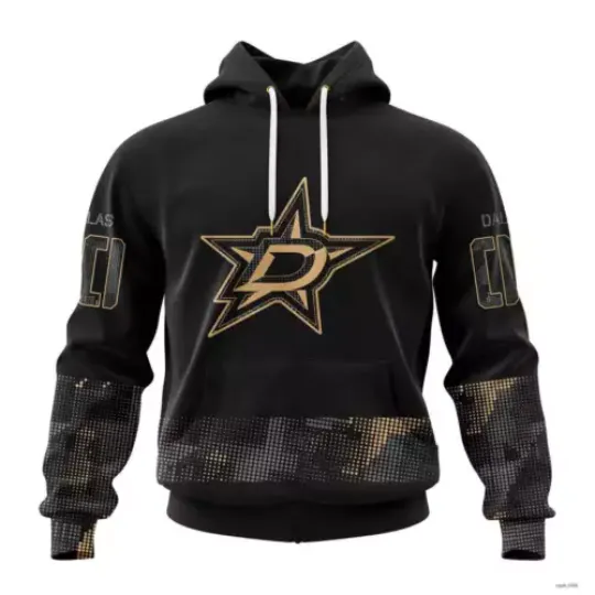 Dallas Stars Personalized Military Appreciation Design Hoodie Unsiex