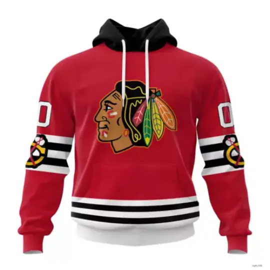 Personalized Chicago Blackhawks Special Throwback Design Hoodie
