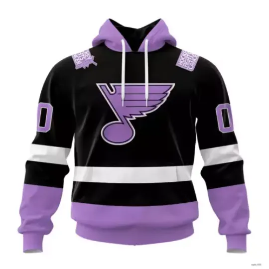 Personalized St. Louis Blues Home In Lavender Hockey 3D Hoodie