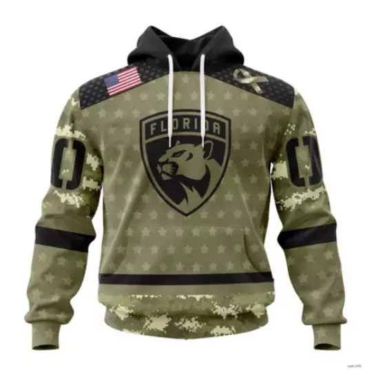 Personalized Florida Panthers Special Camo Military 3D Hoodie Fan Hockey