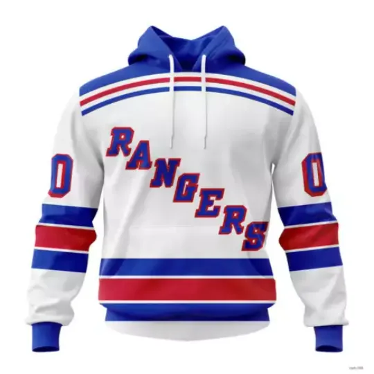 New York Rangers Personalized Away Kits Hoodie FullSize