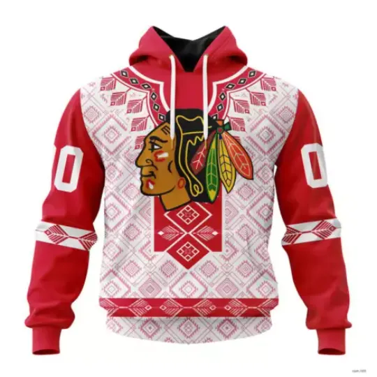 Personalized Chicago Blackhawks Special Native Heritage Design Hoodie