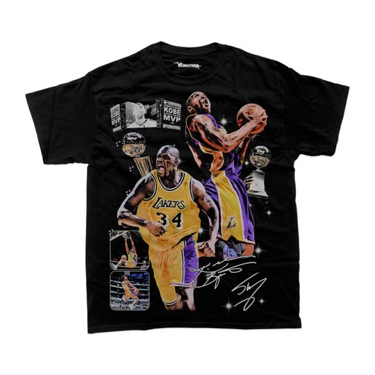 SHAQ & KOBE TSHIRT | Kobe Bryant Draft Shirt Vintage, Retro, and Custom Nba Graphic T-Shirt