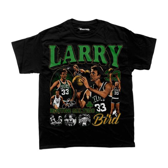 LARRY BIRD T-SHIRT | Larry Bird Shirt for Boston Basketball fan Vintage Bootleg Style
