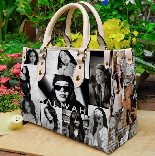 Aaliyah Leather Handbag, Aaliyah Purses, Music Leather Handbag