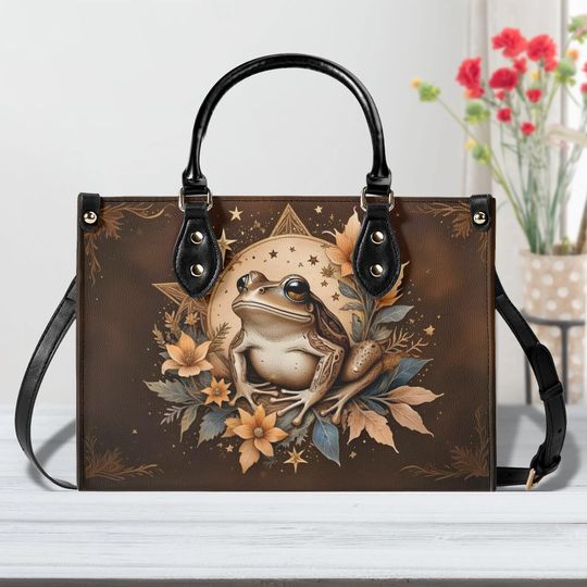 Retro Witchy Bag Frog Bag Women's Leather Handbag