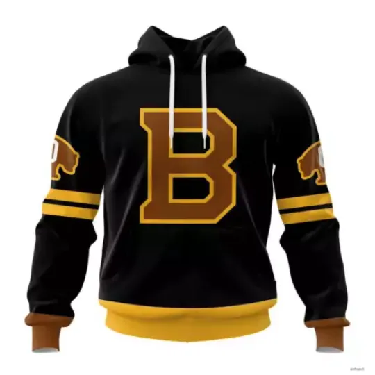 Personalized  Boston Bruins Special Bold 3D Hoodie Pullover Hockey Team