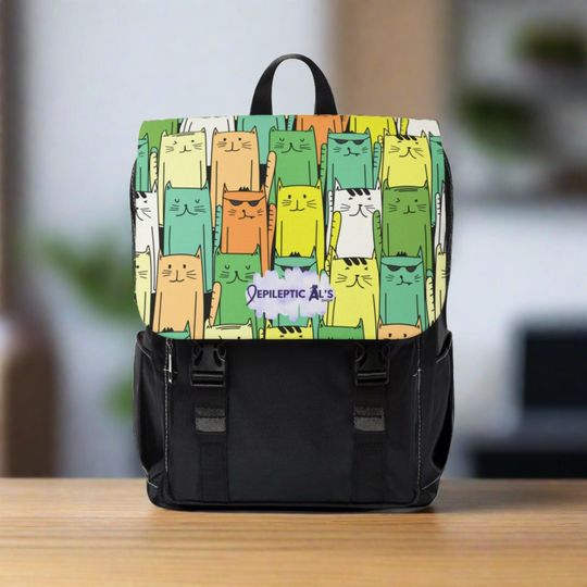 Kitty Krowd Unisex Casual Shoulder Backpack, Cat Unisex Casual Shoulder Backpack