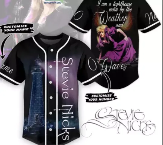 Stevie Nicks I Wanna Be The Lighthouse Personalized Baseball Jersey