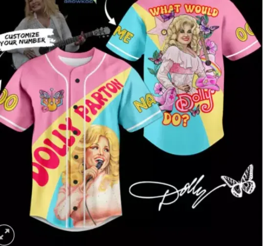 Dolly Parton What Would Dolly Do Sweet Candy baseball jersey