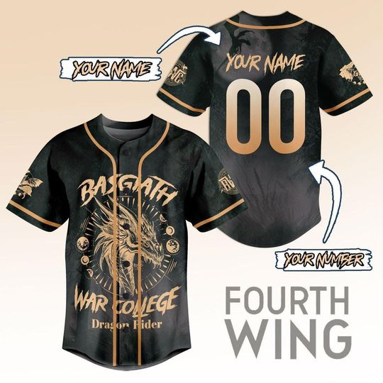 Fourth Wing Basgiath War College Baseball Jersey, Xaden Riorson Shirt, Dragon Rider Shirt, Gift for Book Lovers, Bookist Jersey Shirt